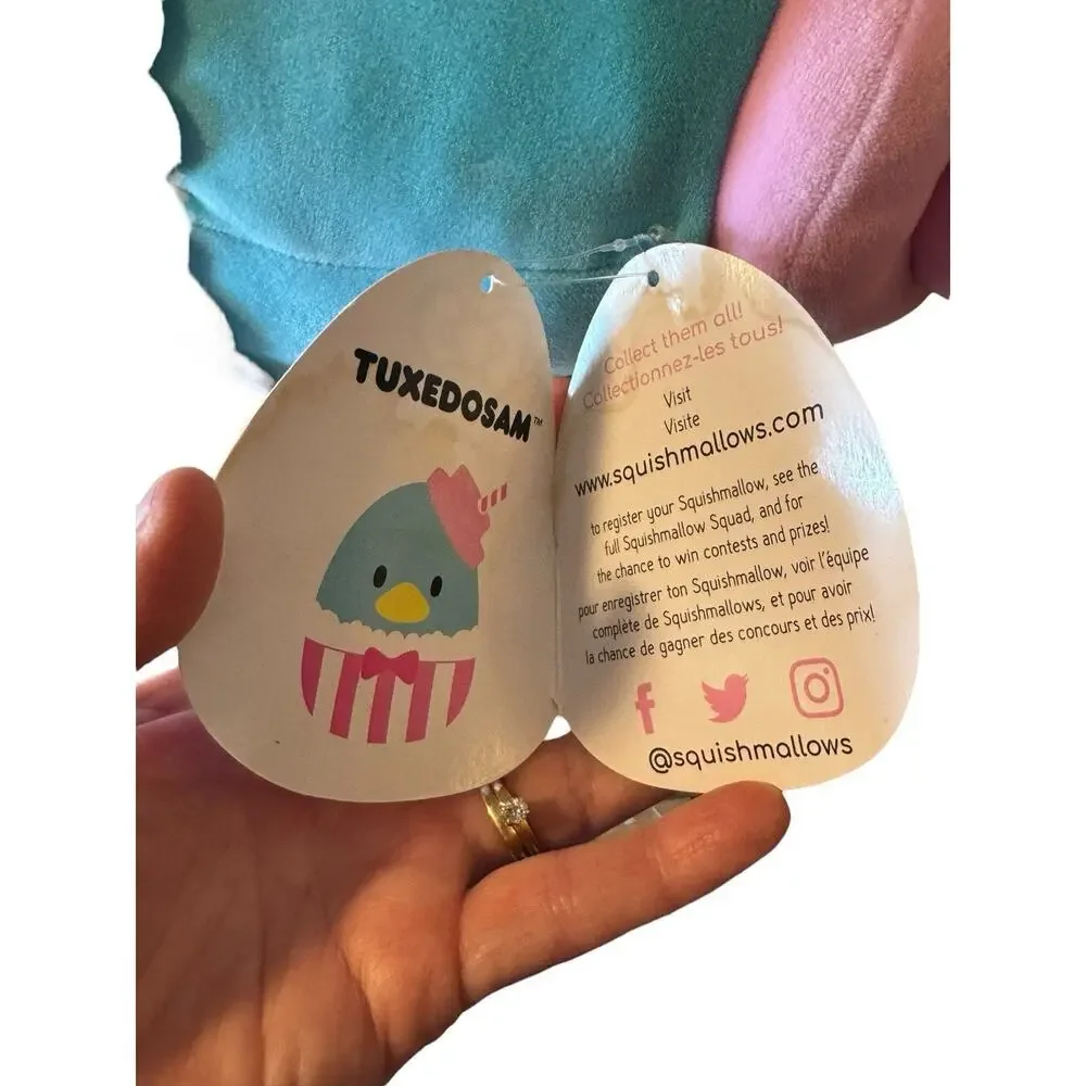 New Squishmallow 12 In Hello Kitty Tuxedo Sam Sanrio Plush Penguin Milkshake Toy